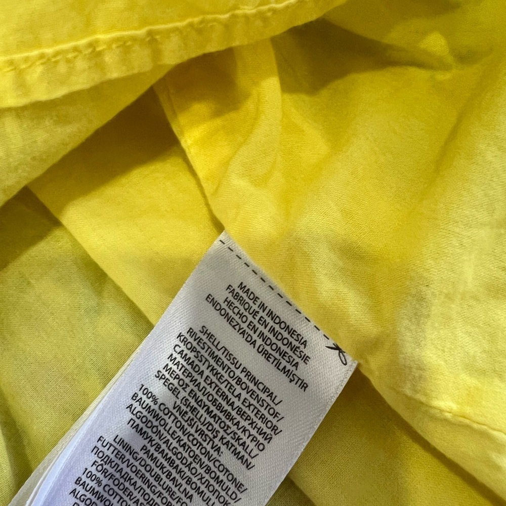 POLO RALPH LAUREN Girl's Floral Cotton Poplin Dress Yellow Girls Size 8 - Picture 11 of 11